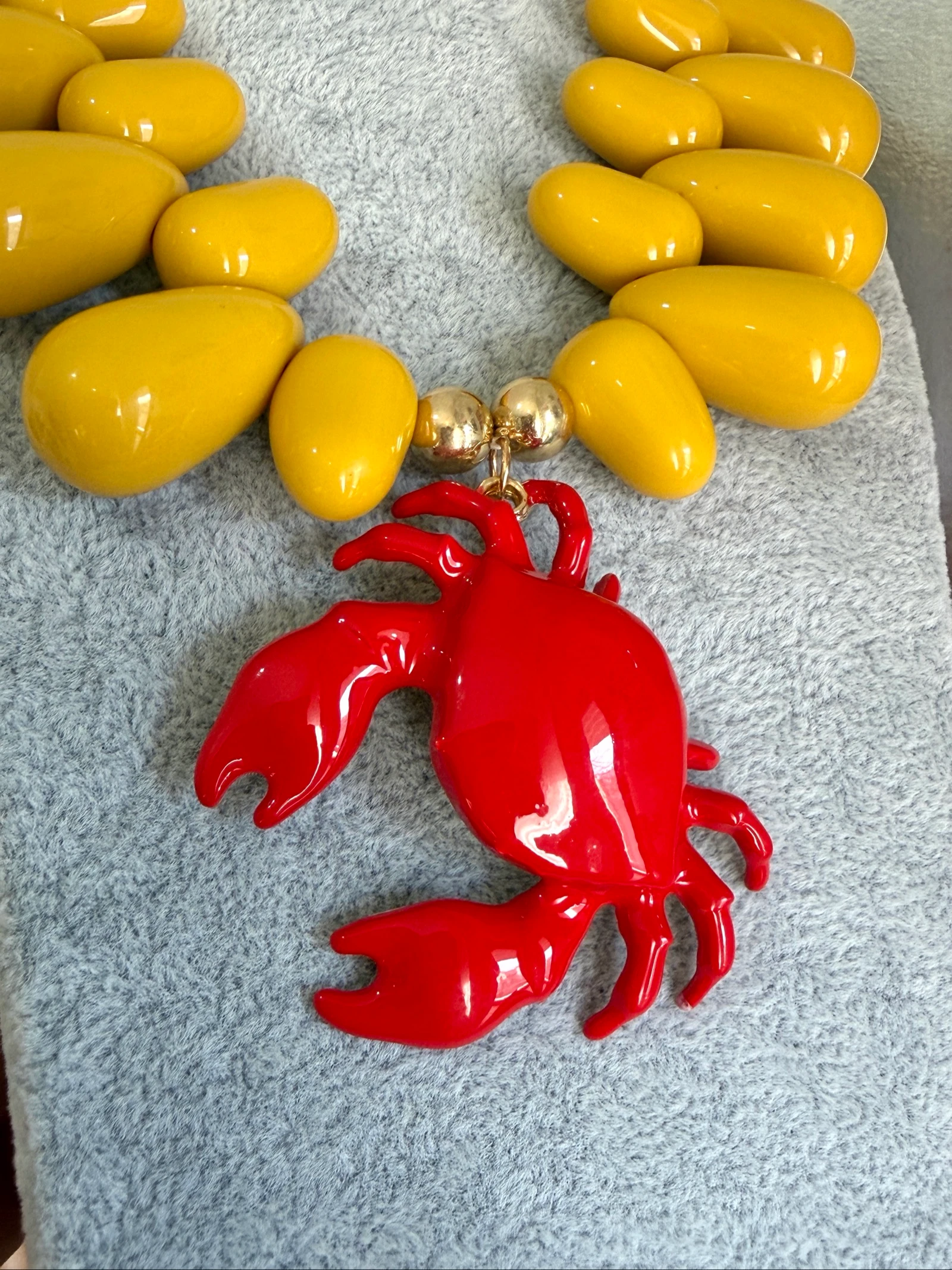 Mosterdhalsketting met krab – photo 3